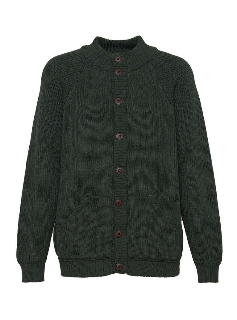 Maison-solfin - Gilet laine homme Vert Chiné – 4
