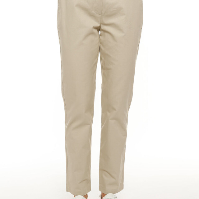Maison-solfin - Pantalon chino femme coton beige clair – 52
