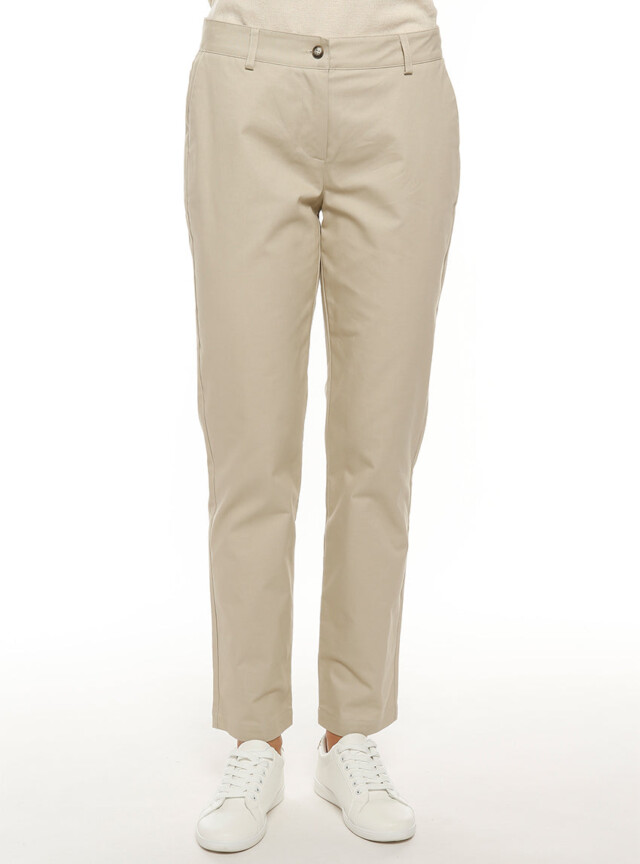 Maison-solfin - Pantalon chino femme coton beige clair – 52