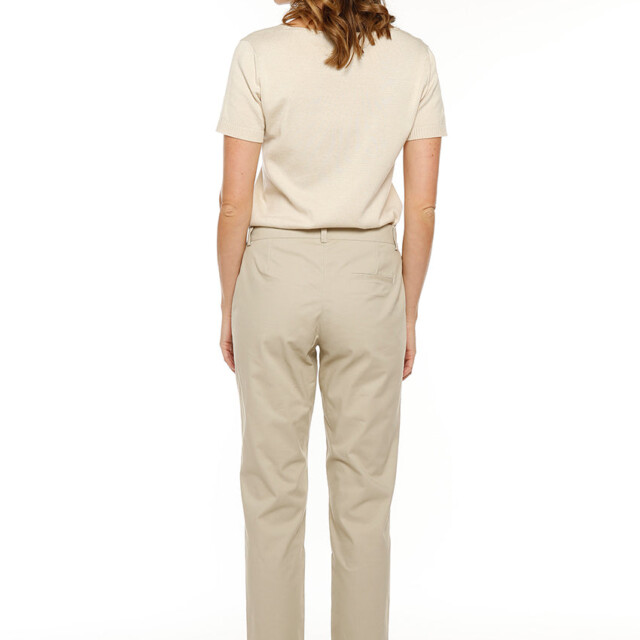 Maison-solfin - Pantalon chino femme coton beige clair – 52