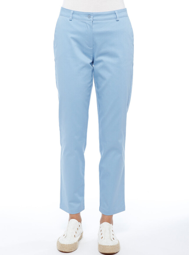 Maison-solfin - Pantalon chino femme en coton bleu – 52