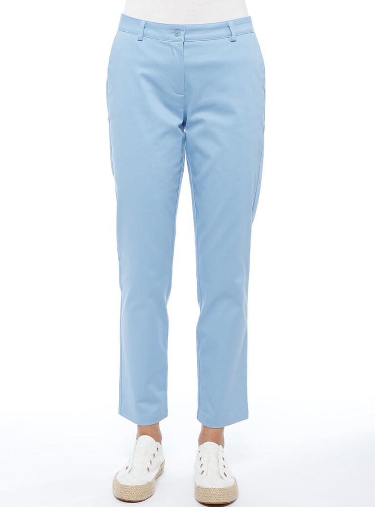 Maison-solfin - Pantalon chino femme en coton bleu – 52