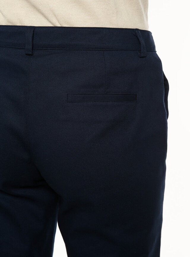 Maison-solfin - Pantalon chino femme en coton bleu marine – 52