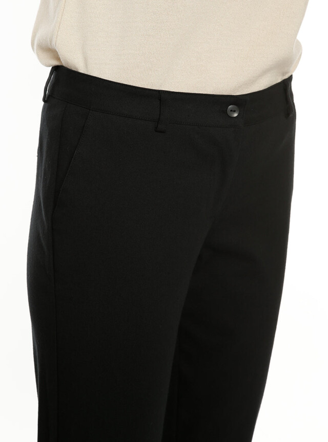 Maison-solfin - Pantalon chino femme en coton noir – 52