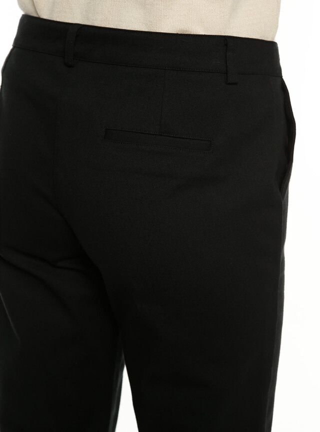 Maison-solfin - Pantalon chino femme en coton noir – 52