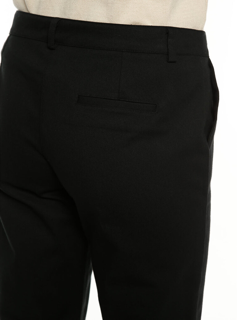 Maison-solfin - Pantalon chino femme en coton noir – 52