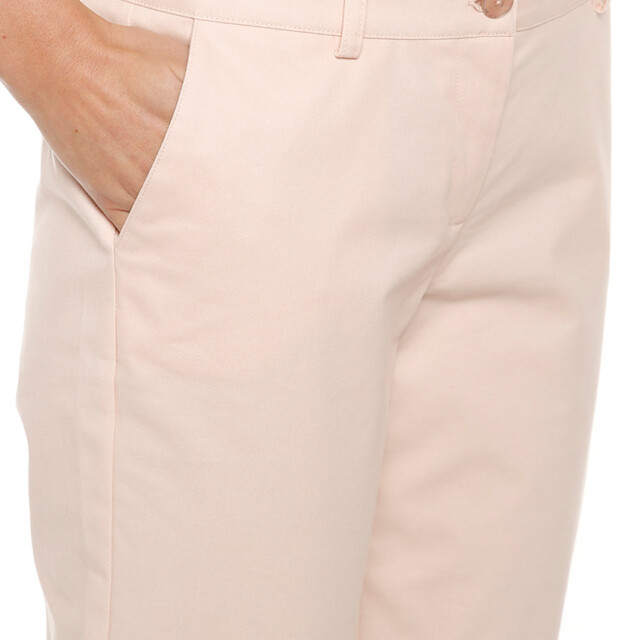 Maison-solfin - Pantalon chino femme en coton rose nacre – 52