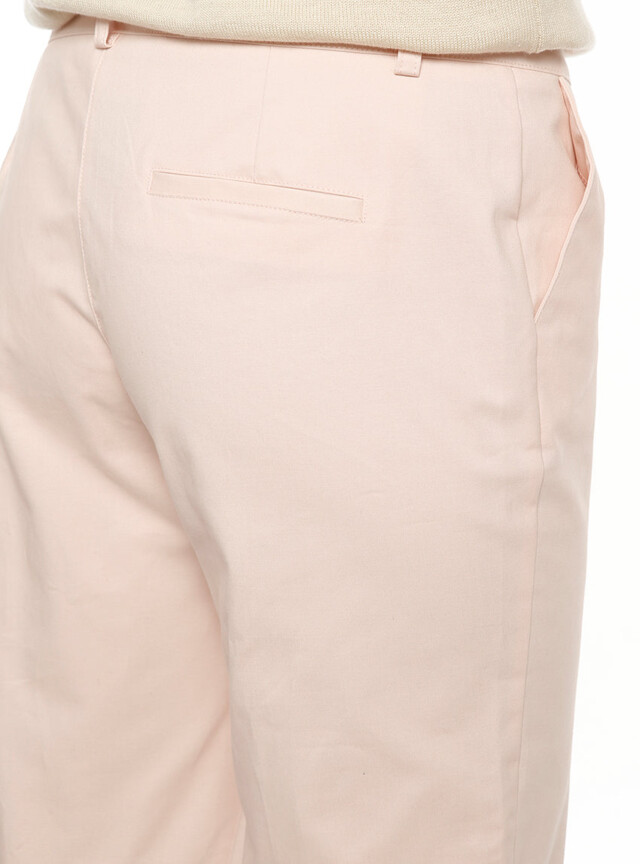 Maison-solfin - Pantalon chino femme en coton rose nacre – 52