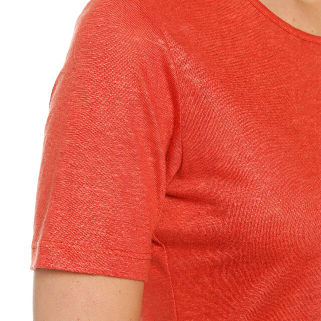 Maison-solfin - Tee-shirt femme en lin orange epice – 5