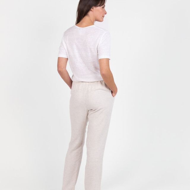 Maison-solfin - Tee-shirt femme en lin blanc – 5