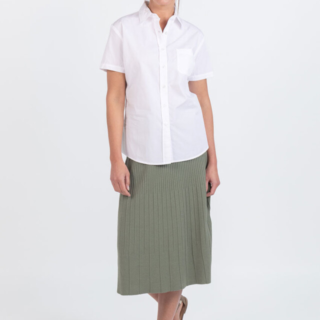 Maison Solfin - Chemisier femme manches courtes coton blanc – 52