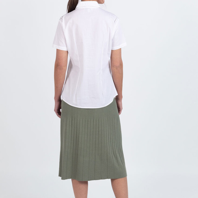 Maison Solfin - Chemisier femme manches courtes coton blanc – 52