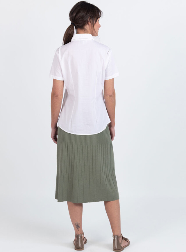Maison Solfin - Chemisier femme manches courtes coton blanc – 52