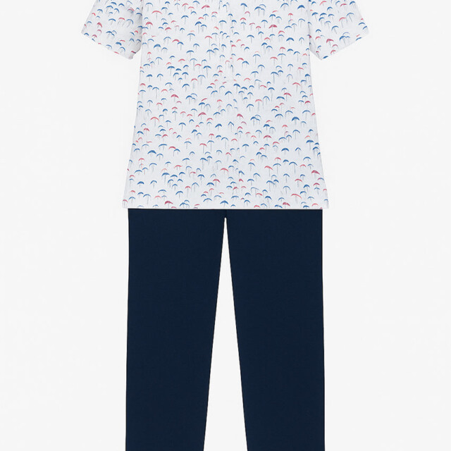 Maison-solfin - Pyjama femme en coton imprimé parasols – 4