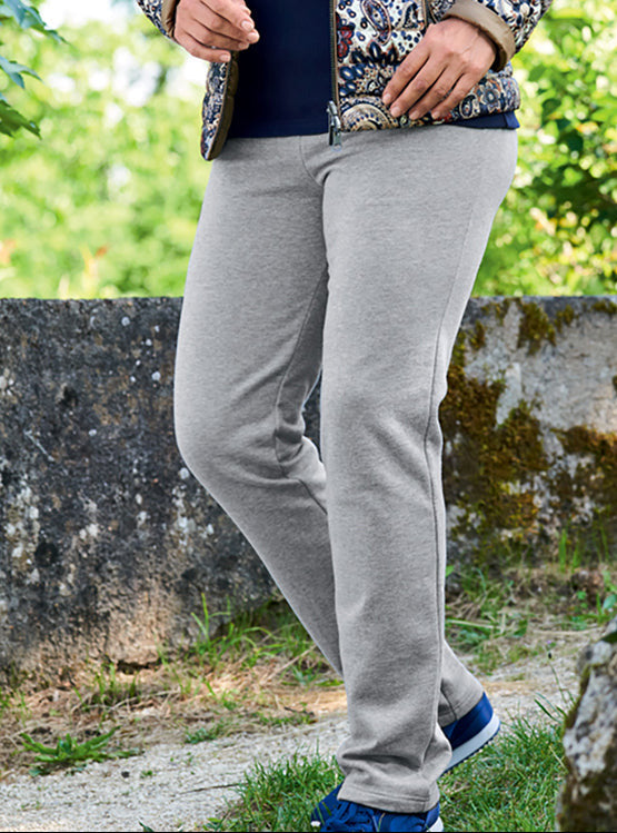 Pantalon de jogging femme en coton gris par la marque MAISON SOLFIN MAISON SOLFIN - Pantalon de jogging femme en coton gris