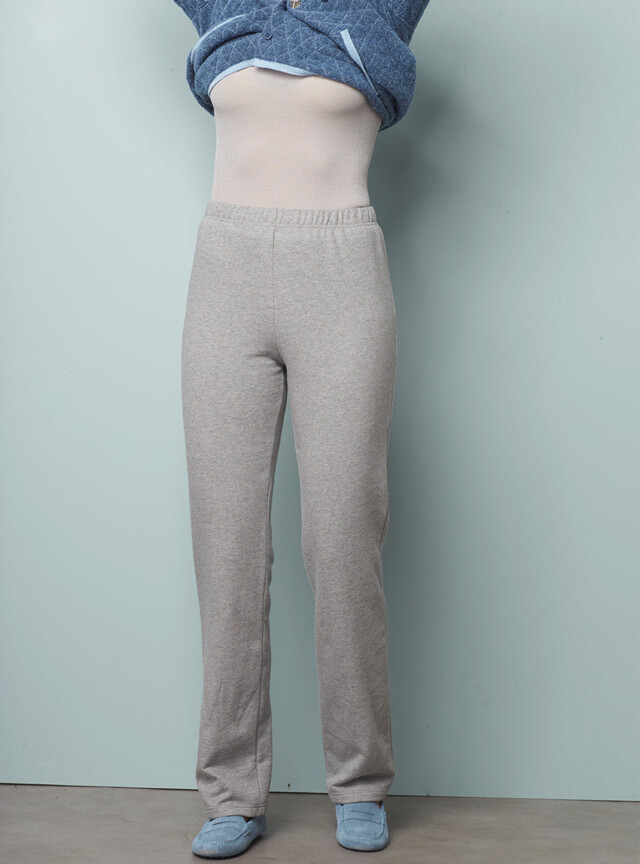 Maison-solfin - Pantalon de jogging femme en coton gris – 4