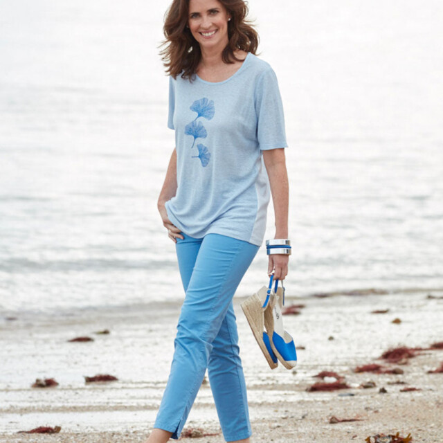 Maison Solfin - Pantalon 7/8ème femme bleu – 48