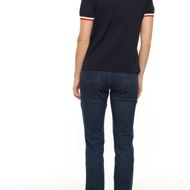 Maison Solfin - T-shirt femme en laine mérinos bleu marine – 44