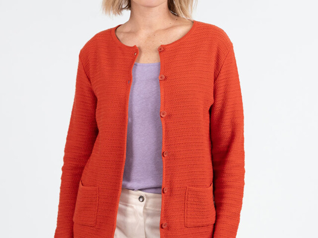6965 ORT 3 cardigan femme coton orange terracotta 374ed9c5 22f6 4b33 81ac 36037e1cea8d Maison-solfin - Cardigan femme en coton orange terracotta – 50