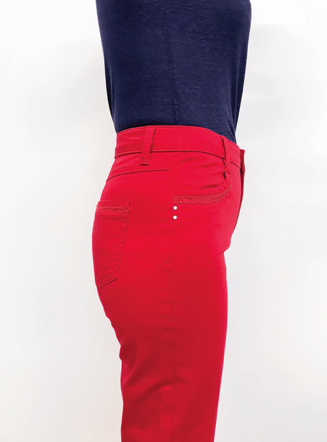 Maison-solfin - Pantacourt femme rouge – 44
