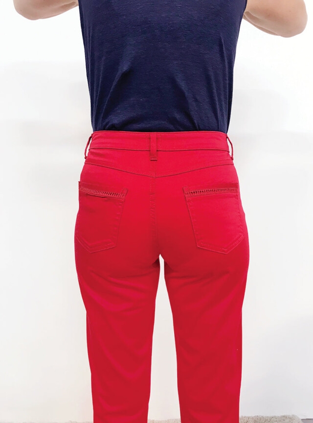 Maison-solfin - Pantacourt femme rouge – 44