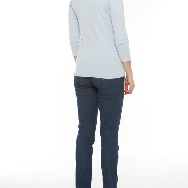 Maison-solfin - Pull femme en coton ciel pâle – 50