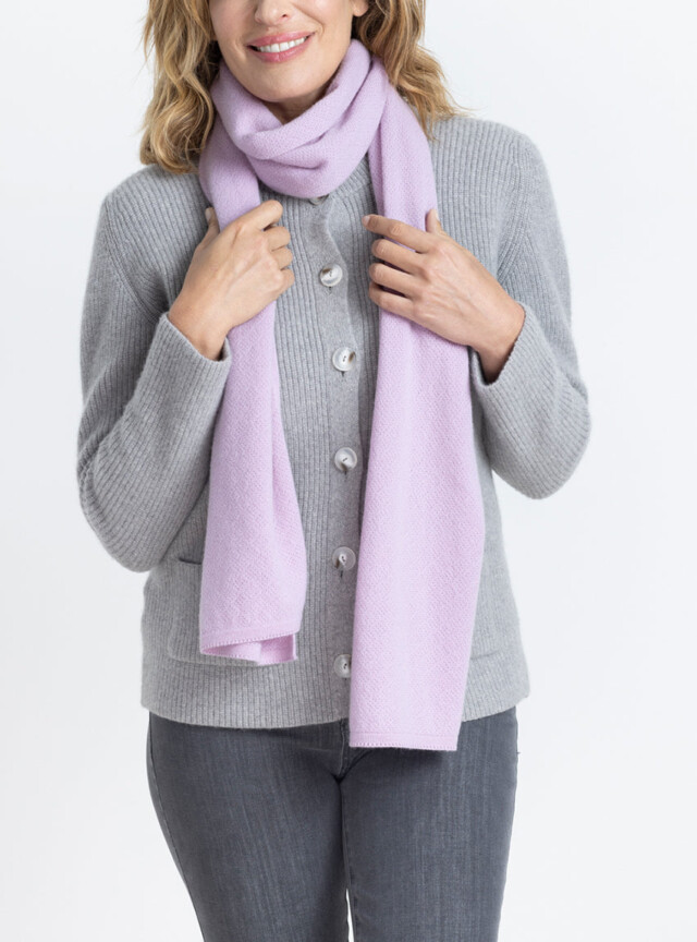 Maison-solfin - Echarpe femme en cachemire violet douceur – U
