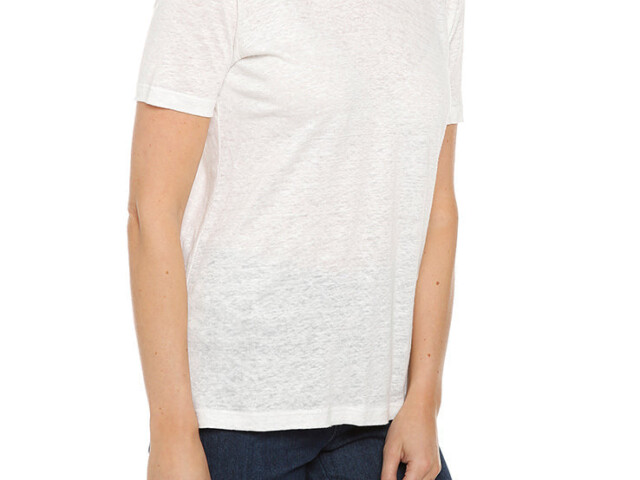 7139 1 1 t shirt femme lin blanc Maison-solfin - Tee-shirt femme ample blanc en lin – 1