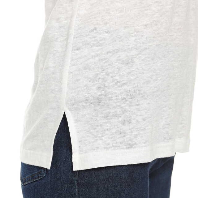 Maison-solfin - Tee-shirt femme ample blanc en lin – 1