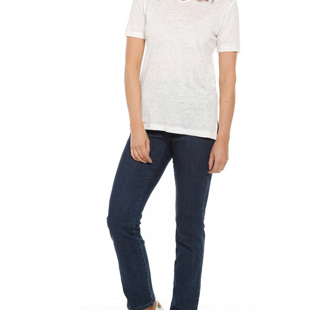 Maison-solfin - Tee-shirt femme ample blanc en lin – 1