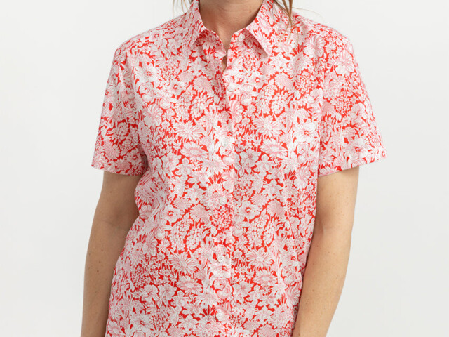 7140 LRC 1 chemisier femme coton liberty rouge cerise Maison-solfin - Chemisier femme en coton liberty rouge cerise – 52