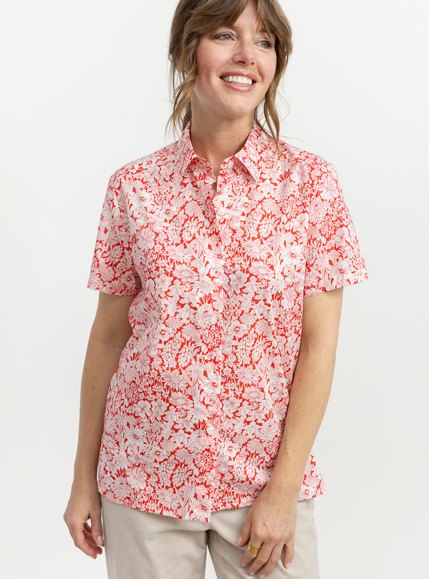 7140 LRC 1 chemisier femme coton liberty rouge cerise Maison-solfin - Chemisier femme en coton liberty rouge cerise – 52