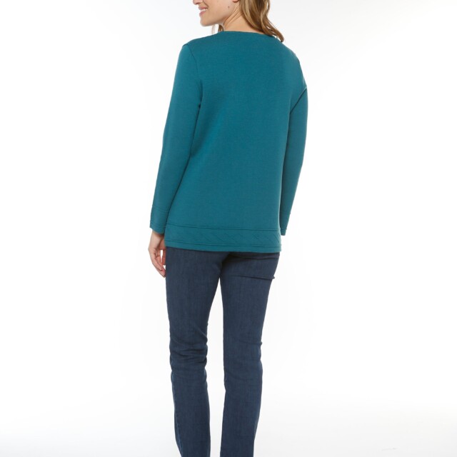 Maison-solfin - Veste longue en laine - VERT AUTOMNE – 40