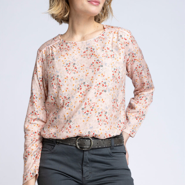 Maison-solfin - Blouse femme en viscose chaude Floral Rose – 52