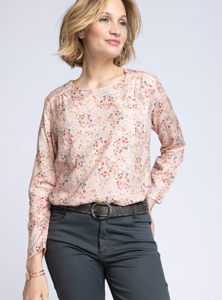 Maison-solfin - Blouse femme en viscose chaude Floral Rose – 52
