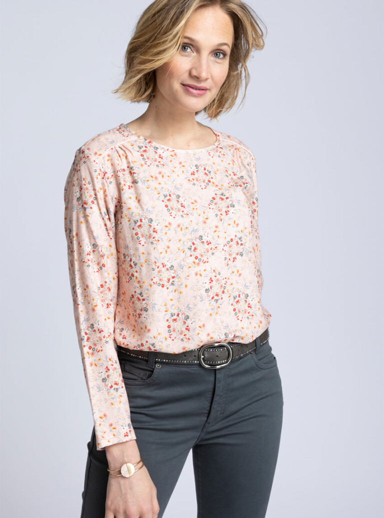 Maison-solfin - Blouse femme en viscose chaude Floral Rose – 52