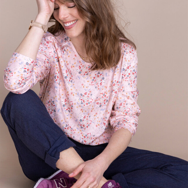 Maison-solfin - Blouse femme en viscose chaude Floral Rose – 52