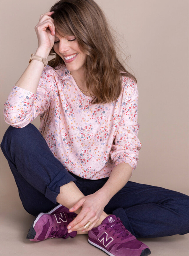 Maison-solfin - Blouse femme en viscose chaude Floral Rose – 52