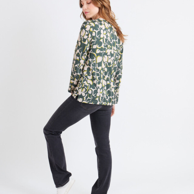 Maison-solfin - Blouse femme imprimé 100% viscose imprimé vert – 52
