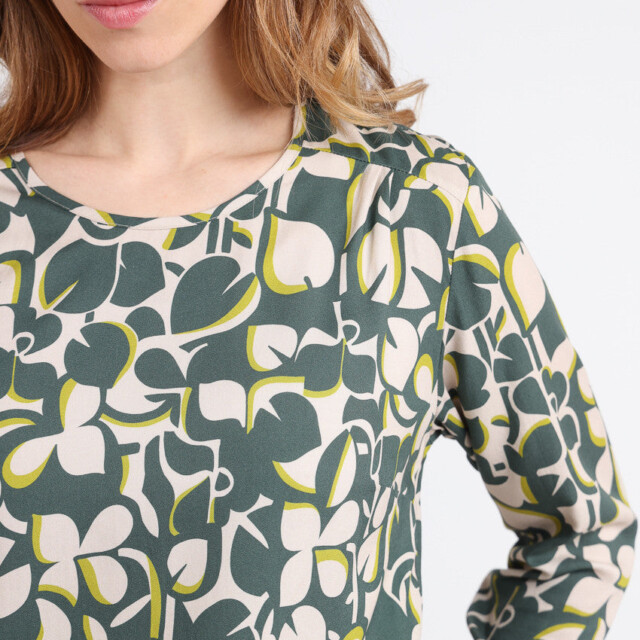 Maison-solfin - Blouse femme imprimé 100% viscose imprimé vert – 52