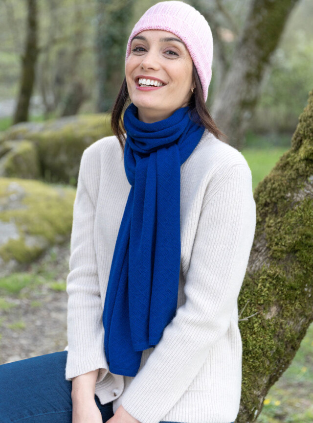 Maison Solfin - Bonnet femme en laine mérinos rose doux – U