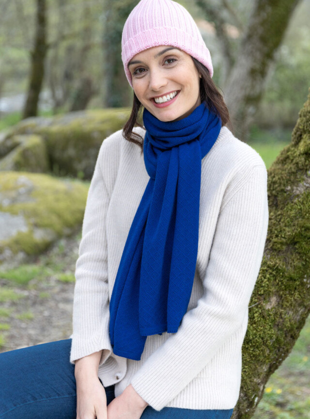 Maison Solfin - Bonnet femme en laine mérinos rose doux – U