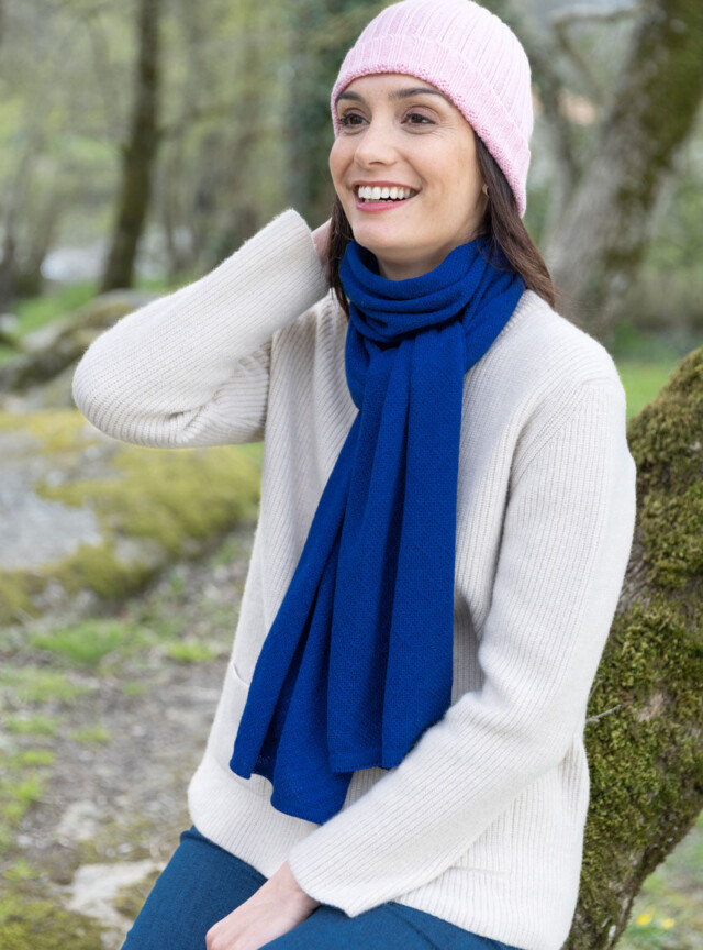 Maison Solfin - Bonnet femme en laine mérinos rose doux – U