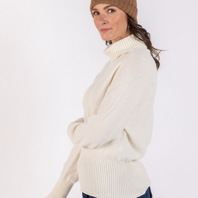 Maison Solfin - Bonnet mixte en laine mérinos marron – U
