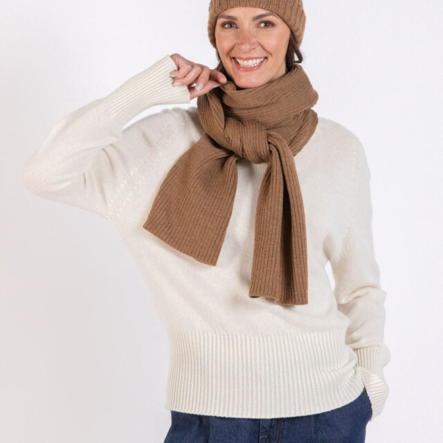 Maison Solfin - Bonnet mixte en laine mérinos marron – U