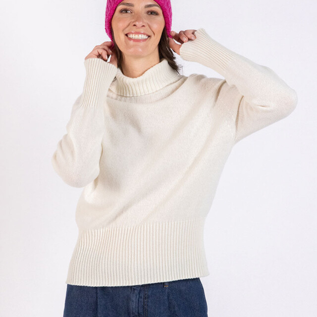 Maison Solfin - Bonnet femme en laine mérinos rose – U