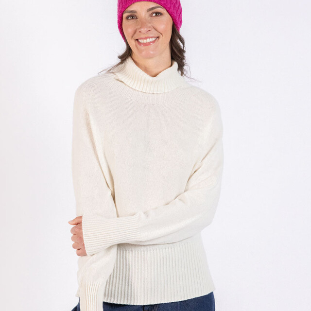 Maison Solfin - Bonnet femme en laine mérinos rose – U