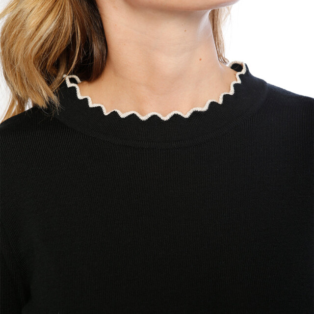Maison Solfin - Robe femme en laine mérinos noir – 50