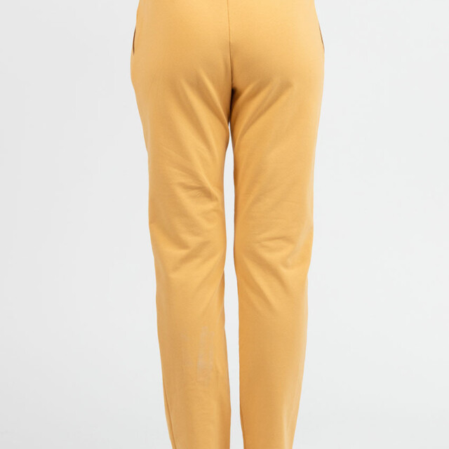 Maison Solfin - Pantalon femme molleton coton jaune miel – 52
