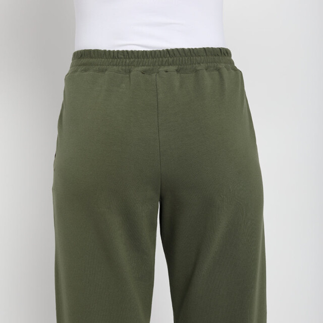 Maison-solfin - Pantalon femme coton molleton vert algue – 52